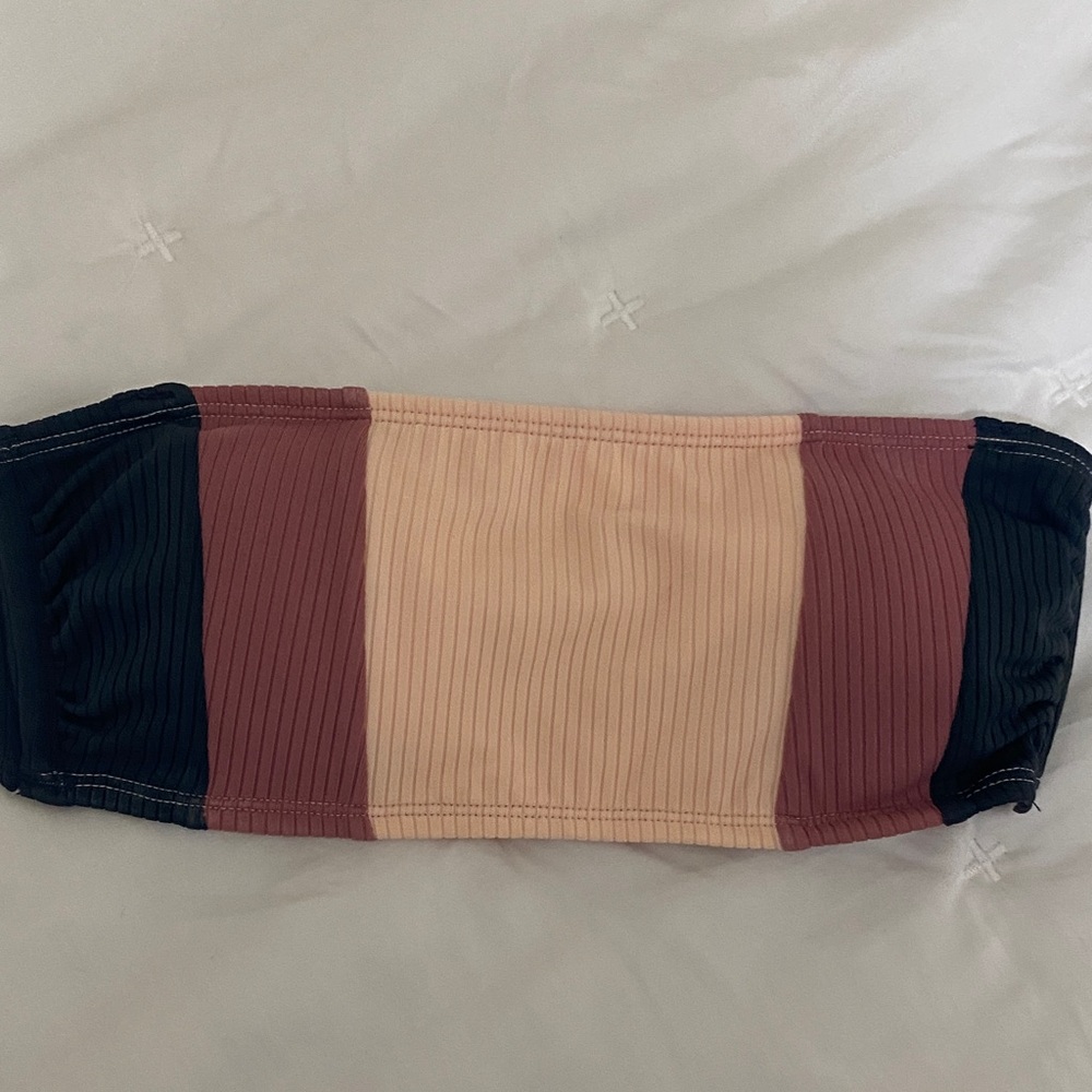 Target swim bandeau top women’s - Navy, Pink, and Cream